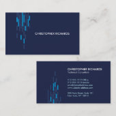 Technisch patroon in blauw II Visitekaartje (Voorkant / Achterkant)