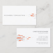 Technisch patroon in wit, grijs, Sinaasappel Visitekaartje (Voorkant / Achterkant)