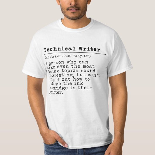 Technisch schrijver - "Word Wizard" T-shirt (Voorkant)