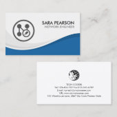 Technische computer van de netwerkingenieur visitekaartje (Voorkant / Achterkant)