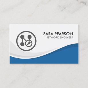 Technische computer van de netwerkingenieur visitekaartje