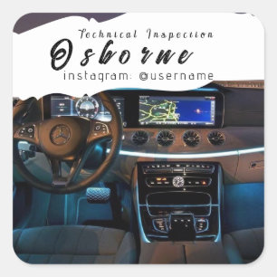 Technische controle van de reparatie van de huren  vierkante sticker