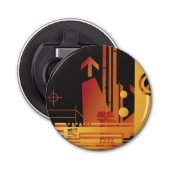 Technische halftone achtergrond 2 button flesopener (Voorkant)