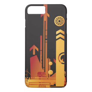 Technische halftone achtergrond 2 	iPhone 8 plus / 7 plus hoesje