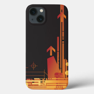 Technische halftone achtergrond 2 iPhone 13 hoesje