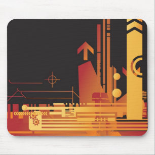 Technische halftone achtergrond 2 muismat