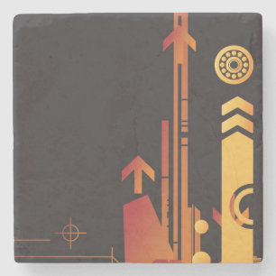 Technische halftone achtergrond 2 stenen onderzetter