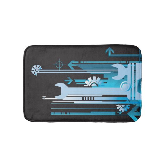 Technische halftone achtergrond 3 badmat (Voorkant)