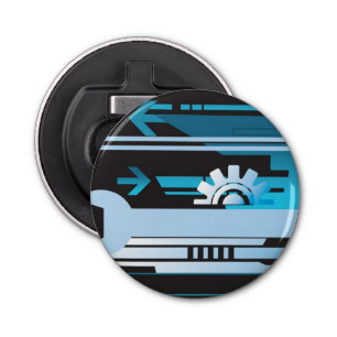 Technische halftone achtergrond 3 button flesopener