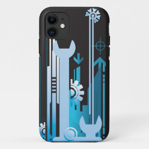 Technische halftone achtergrond 3 iPhone 11 hoesje