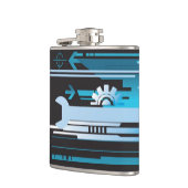 Technische halftone achtergrond 3 heupfles (Links)