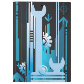 Technische halftone achtergrond 3 klembord (Achterkant)