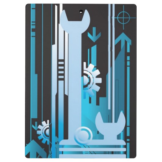 Technische halftone achtergrond 3 klembord (Achterkant)