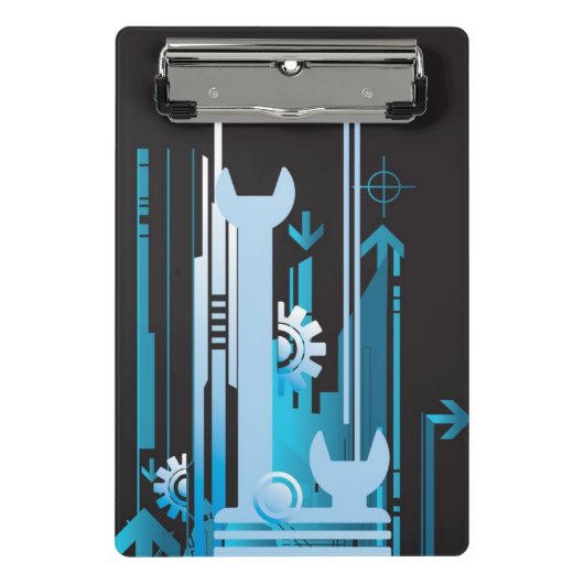 Technische halftone achtergrond 3 mini klembord (Voorkant)