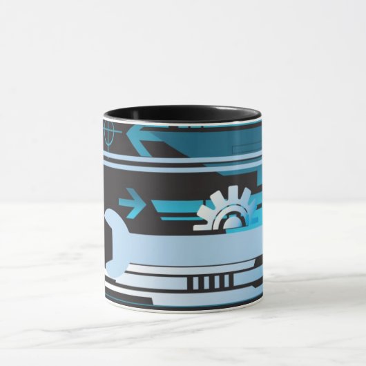 Technische halftone achtergrond 3 mok (Midden)