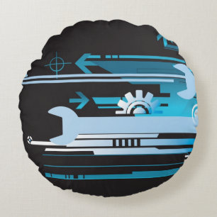 Technische halftone achtergrond 3 rond kussen