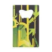 Technische halftone achtergrond 4 kredietkaart flessenopener (Achterkant)