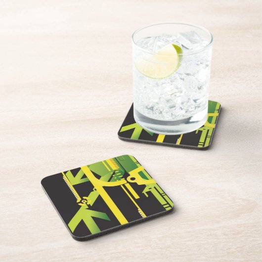 Technische halftone achtergrond 4 onderzetter (Rechterzijde)