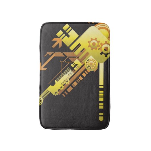 Technische halftone achtergrond 5 badmat (Voorkant Verticaal)