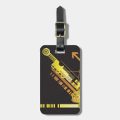 Technische halftone achtergrond 5 bagagelabel (Voorkant verticaal)