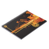 Technische halftone achtergrond 6 notitieboek (Linkerzijde)