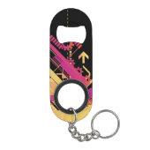 Technische halftone achtergrond 7 mini flessenopener (Achterkant)