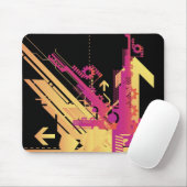 Technische halftone achtergrond 7 muismat (Met muis)