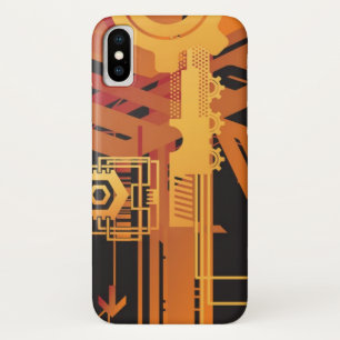 Technische halftone achtergrond iPhone x hoesje