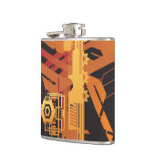 Technische halftone achtergrond heupfles (Links)