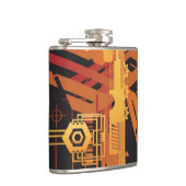 Technische halftone achtergrond heupfles (Rechts)