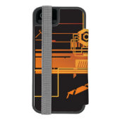 Technische halftone achtergrond incipio iPhone portemonnee hoesje (Agenda Achterkant)