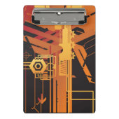 Technische halftone achtergrond mini klembord (Voorkant)