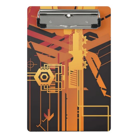 Technische halftone achtergrond mini klembord (Voorkant)