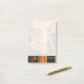 Technische halftone achtergrond post-it® notes (Op bureau)