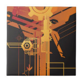 Technische halftone achtergrond tegeltje (Voorkant)