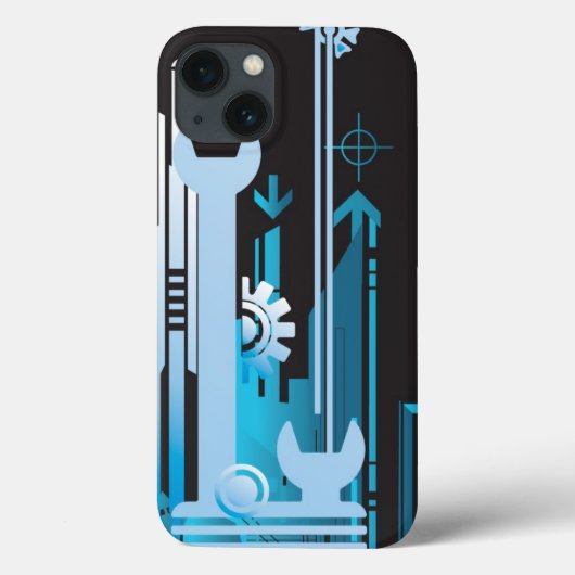 Technische halftoon achtergrond 3 Case-Mate iPhone case (Achterkant)