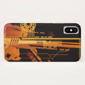Technische halftoonachtergrond 6 Case-Mate iPhone case (Achterkant (horizontaal))