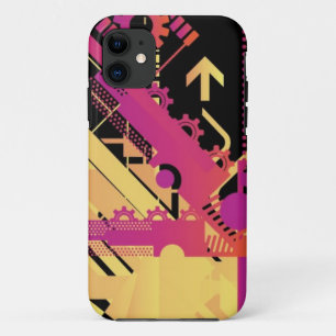 Technische halftoonachtergrond 7 iPhone 11 hoesje