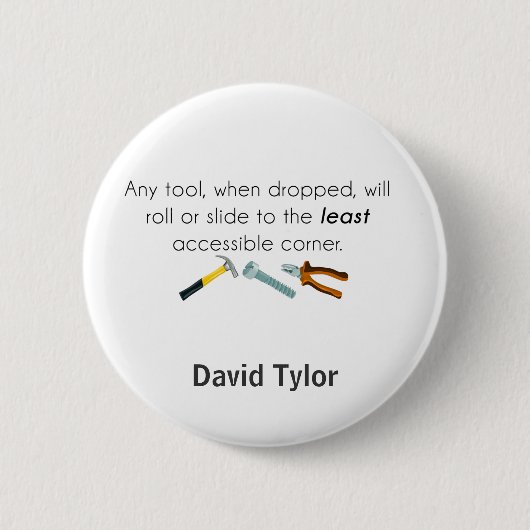 Technische humor ronde button 5,7 cm (Voorkant)
