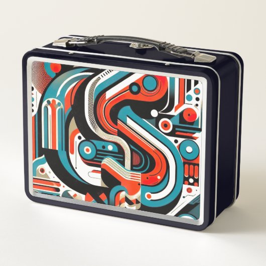 Technische metalen lunchbox (Achterkant)