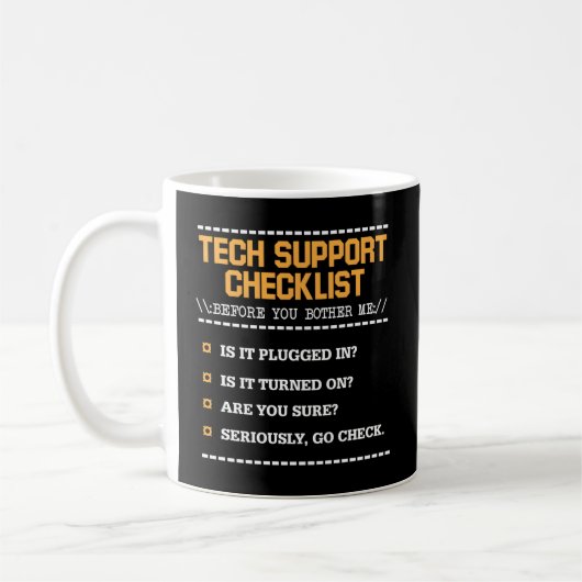 Technische ondersteuning Checklist Computer Geek S Koffiemok (Links)