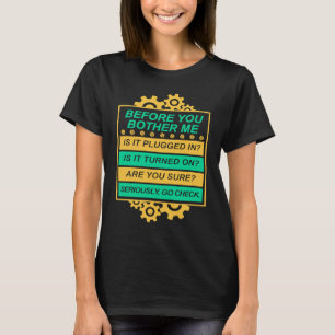 Technische ondersteuning Checklist IT Sysadmin Gee T-shirt
