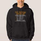 Technische ondersteuning Computer Geek Funny Techi Hoodie (Voorkant)
