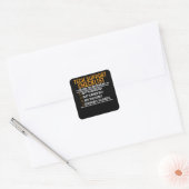 Technische ondersteuning Computer Geek Funny Techi Vierkante Sticker (Envelop)