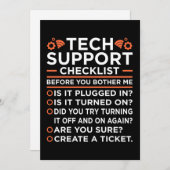 Technische ondersteuning Controlelijst Computer IT Kaart (Voorkant / Achterkant)
