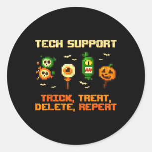 Technische ondersteuning grap behandelen verwijder ronde sticker