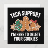 Technische ondersteuning hier om cookies kerstmis feestdagenkaart (Voorkant / Achterkant)