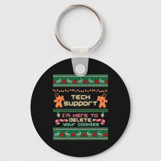 Technische ondersteuning Ik ben hier om je koekjes Sleutelhanger (Voorkant)