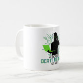 Technische ondersteuning Keine Angst der it Mensch Koffiemok (Voorkant links)