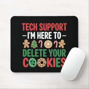Technische ondersteuning Kerstkoekjes Grappig werk Muismat